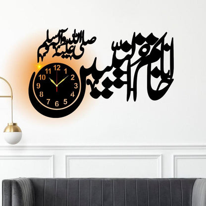 Beutifull Islamic Analogue Wall Clock With Light