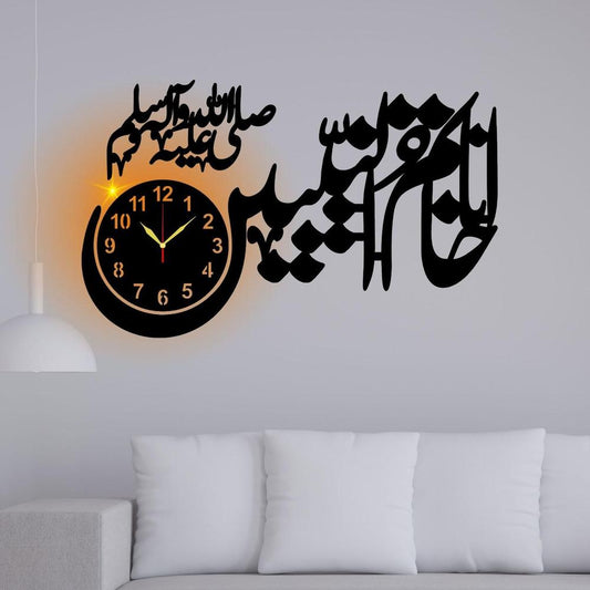 Beutifull Islamic Analogue Wall Clock With Light