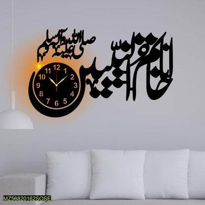 Beutifull Islamic Analogue Wall Clock With Light